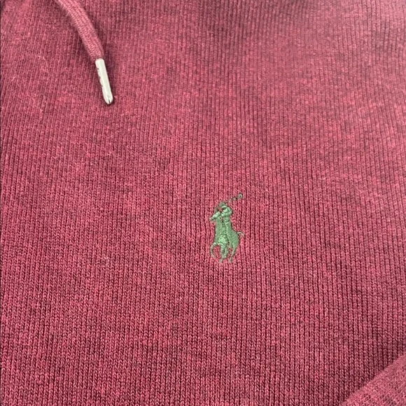 Men's Maroon Ralph Lauren Hoodie Sweater - Picture 3 of 6